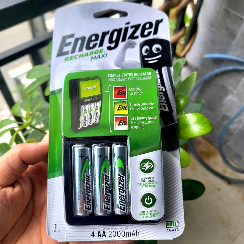 Bộ Sạc Nhanh Tự Ngắt Kèm 4 Pin AA 2000mah CHVCM4 Energizer Chính Hãng ...