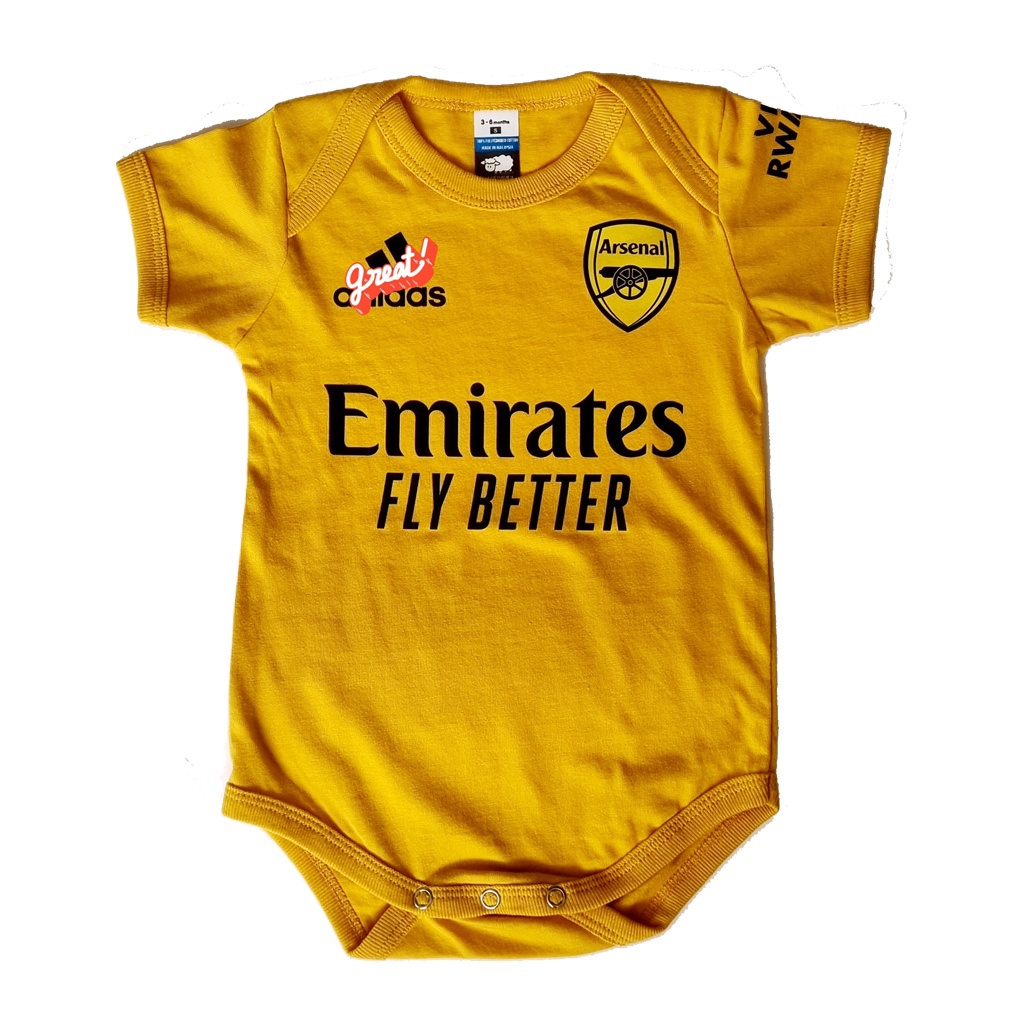 22-23 Áo liền quần bóng đá cho bé mùa giải mới Arsenall cho bé 0-12 tháng DURZ
