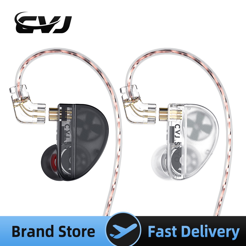 Tai nghe in-ear cvj konoka với 3d hifi triple hybrid (1dd + 1ba + 1vibration driver) tai nghe công tắc điều chỉnh màn hình dj có dây
