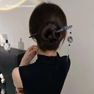 Ink butterfly thư pháp hòa bình khóa tua rua kẹp tóc cổ thanh lịch người phụ nữ kẹp tóc trung quốc mới