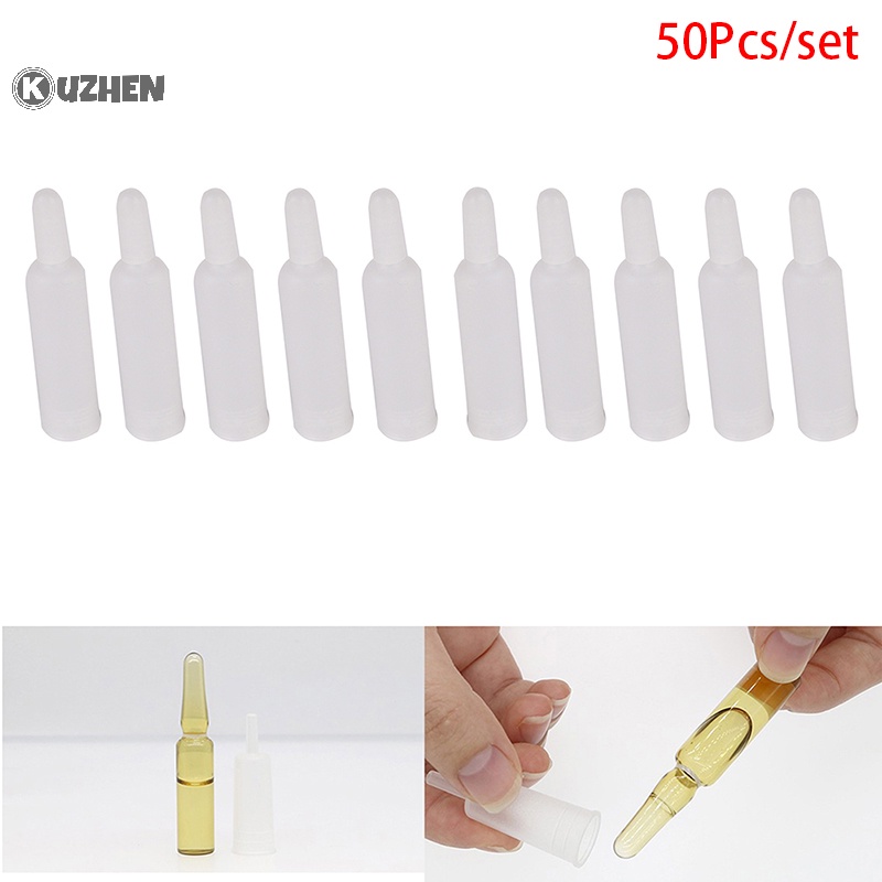 Kuzhen 50 cái 2ml chai thủy tinh nhám silicone nhỏ giọt lọ mở ampule breaker dripper hot