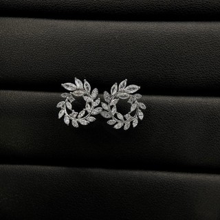 Bông tai nguyệt quế đính đ.á size 15mm