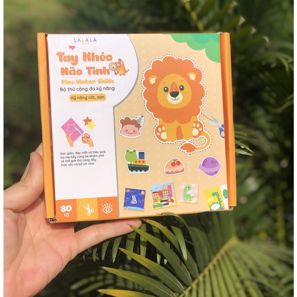 Ảnh Bộ Luyện Kỹ Năng Cắt Giấy 80 Tờ Cho Bé (không gồm kéo) Tay Khéo Não Tinh - LaLaLa Baby 3
