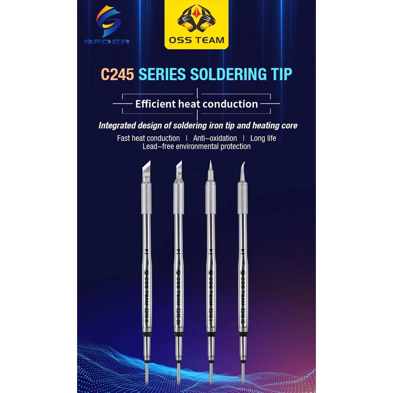 OSS C245 I IS K SK Đầu Hàn Đầu Sắt Hộp Mực Tương Thích Cho Trạm Hàn T245 Công Cụ Sửa Chữa Điện Thoại