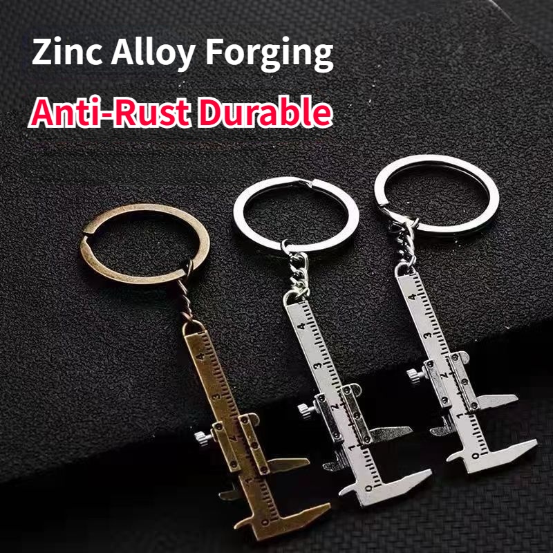 Thước Cặp Mini 0-40mm Bằng Hợp Kim Kẽm Có Móc Khóa Tiện Dụng