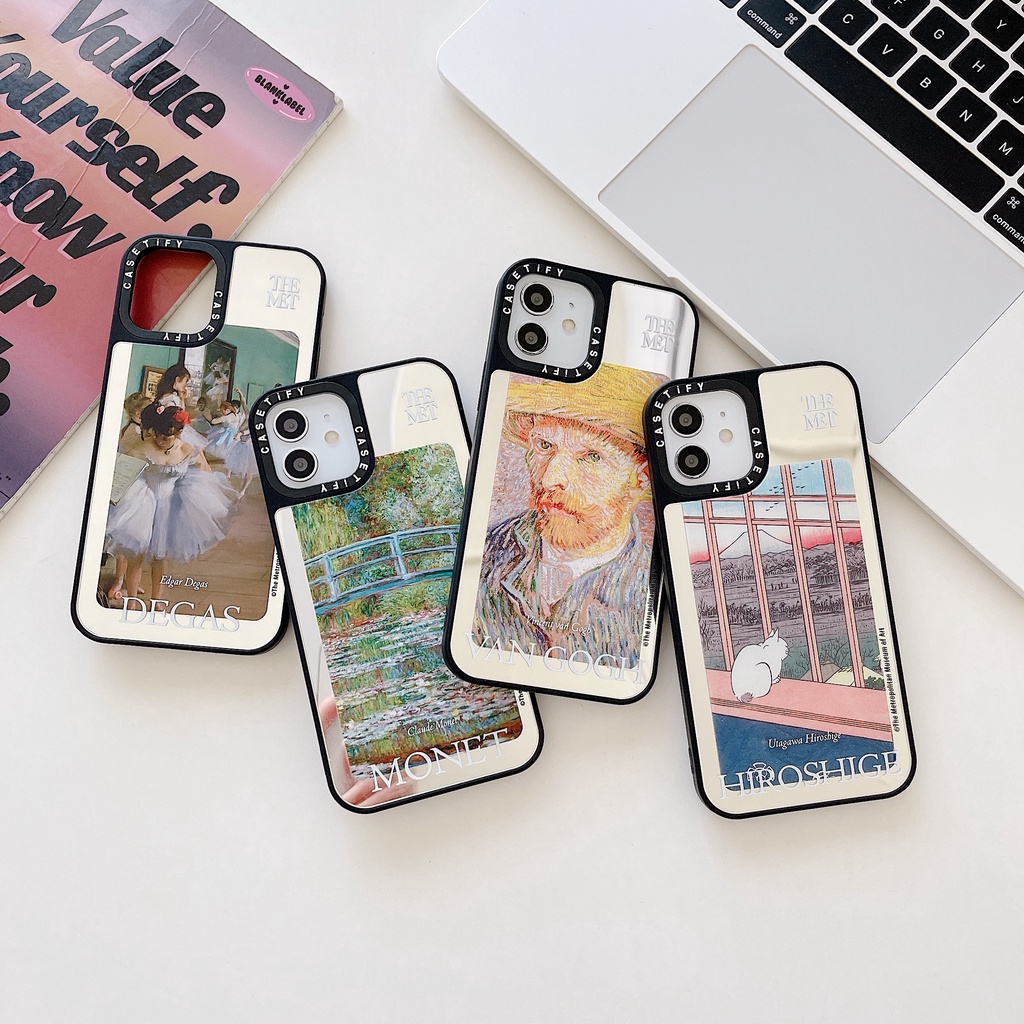 Gương Nghệ Thuật Thế Giới Tranh Sơn Dầu Nổi Tiếng THE MET VAN GOTH MONET DEGAS Vỏ Cứng Tương Thích Cho iPhone 16 Pro Max Plus 15 / 14 / 13 / 12 / 11 / X / XS / XR / SE / 8 / 7 / 6