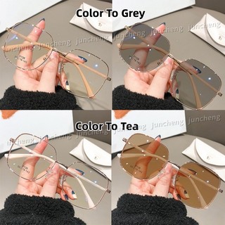 Photochromic Chống Bức Xạ Kính Lớn Dành Cho Nữ Chuyển Đổi Kính Mắt Chống Ánh Sáng Xanh Quá Khổ Kính Mắt Khung Ống Kính Có Thể Thay Thế Kính Mắt Máy Tính Kính Mát Chuyển Tiếp