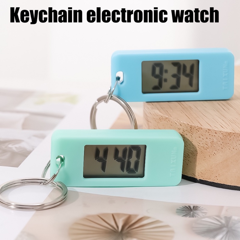 Đồng Hồ Điện Tử Kỹ Thuật Số Mini Có Móc Khóa Dạng Ba Lô Thời Trang
