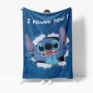 Lilo Stitch 4 Kích Thước Flannel Chăn Hoạt Hình Dễ Thương Trẻ Em Chăn Đơn Một Mặt Flannel Chăn Điều Hòa Không Khí Ngủ Chăn