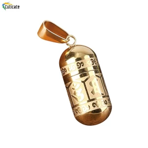 Mặt Dây Chuyền Khắc Hình Lọ Nước Hoa Sáng Tạo Có Thể Mở Ra Thần chú sáu ký tự Phật giáo