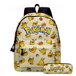 Bộ Ba Lô + Túi Đeo Vai + Ba Lô Hình pokemon pikachu Hoạt Hình Cho Học Sinh Tiểu Học