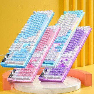 Bàn Phím Cơ Có Dây Màu Bạc Eagle K500 Dùng Để Chơi Game lzf0720