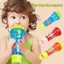 Đồ chơi nhạc cụ DELMER, Echo vật lý Micro Echo cỡ lớn dành cho trẻ em, Đồ chơi hát bằng nhựa không dây nhiều màu sáng tạo