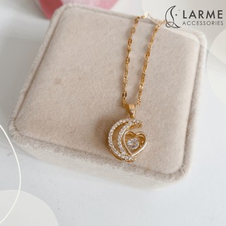 Vòng cổ mặt vầng trăng khuyết xinh xắn phong cách nhẹ nhàng trẻ trung Larme accessories -DC0139