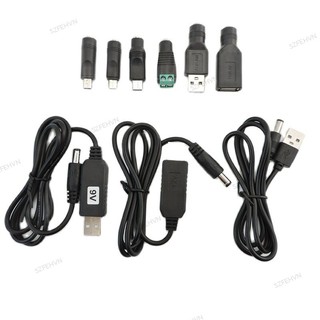 Cáp Chuyển Đổi usb Sang dc 5v 9v 12v usb type a mini 5pin type c 5.5x2.1mm