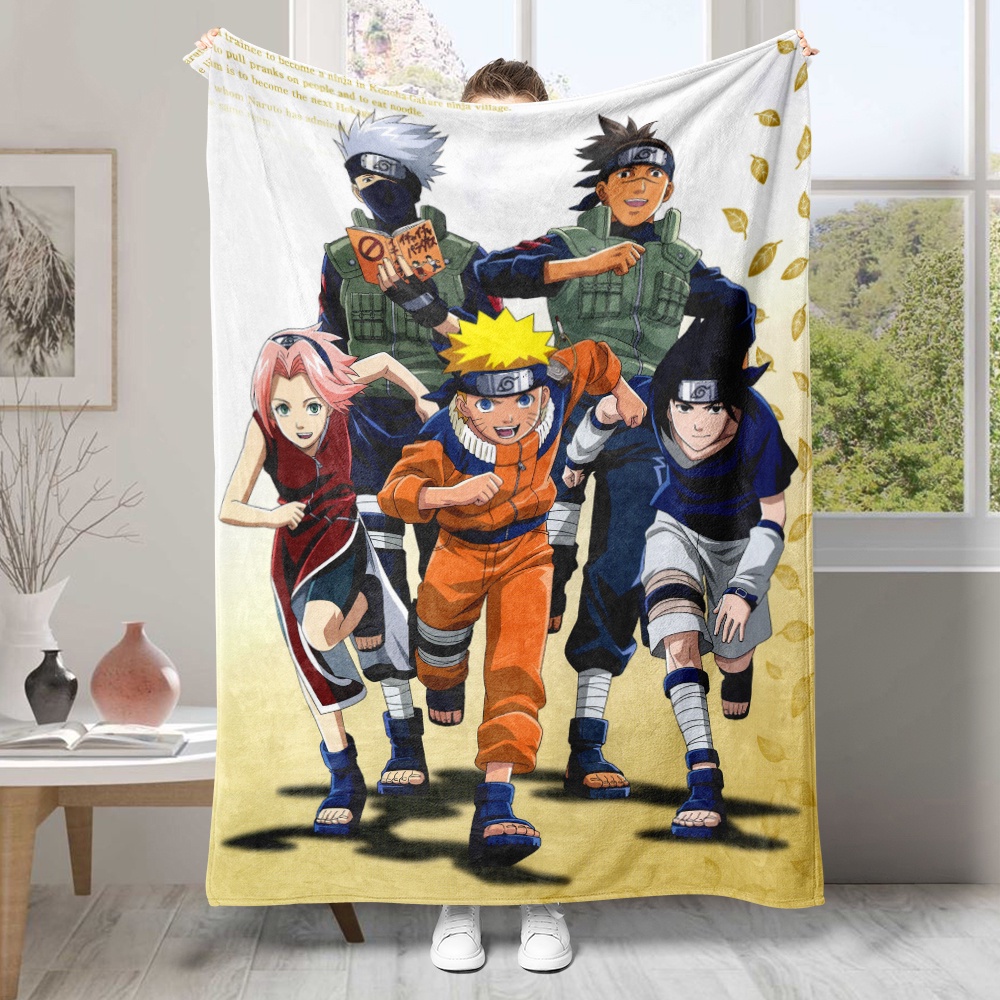 Chăn flannel In Hình anime naruto Một Mặt Làm Quà Tặng Tốt Nhất Cho Người Lớn