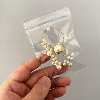 METALWRK 100 Chiếc Túi Tự Niêm Phong Chống Bụi Quà Tặng Bao Bì Túi Bảo Quản Vòng Cổ Vòng Tay Túi Trang Sức