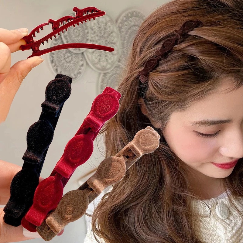 1 / 2 Kẹp Tóc Mỏ Vịt Hai Lớp Vintage - Kẹp Tóc Cổ Tích Thanh Lịch Cô Gái Bên Nổ Kẹp Tóc - Phụ Kiện Tóc Nữ Cho Tiệc Ngày Lễ / Chụp Ảnh