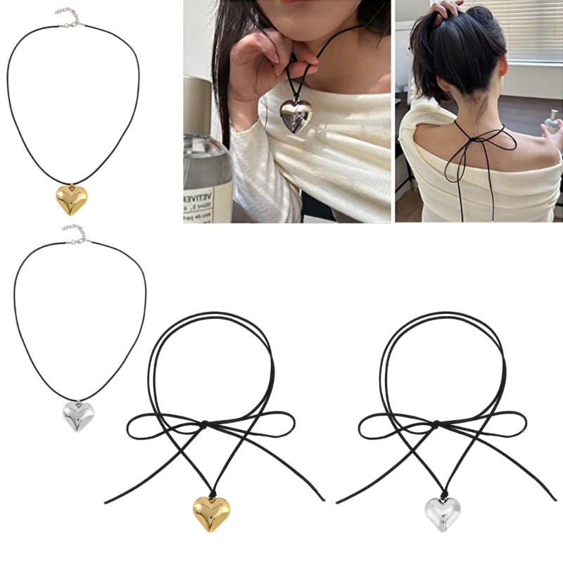 Vòng Cổ Choker Mặt Trái Tim Y2k Thời Trang Cho Nữ