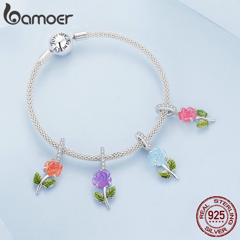 BAMOER Vòng Tay BạC 925 Xỏ Hạt Thời Trang Dành Cho Nữ
