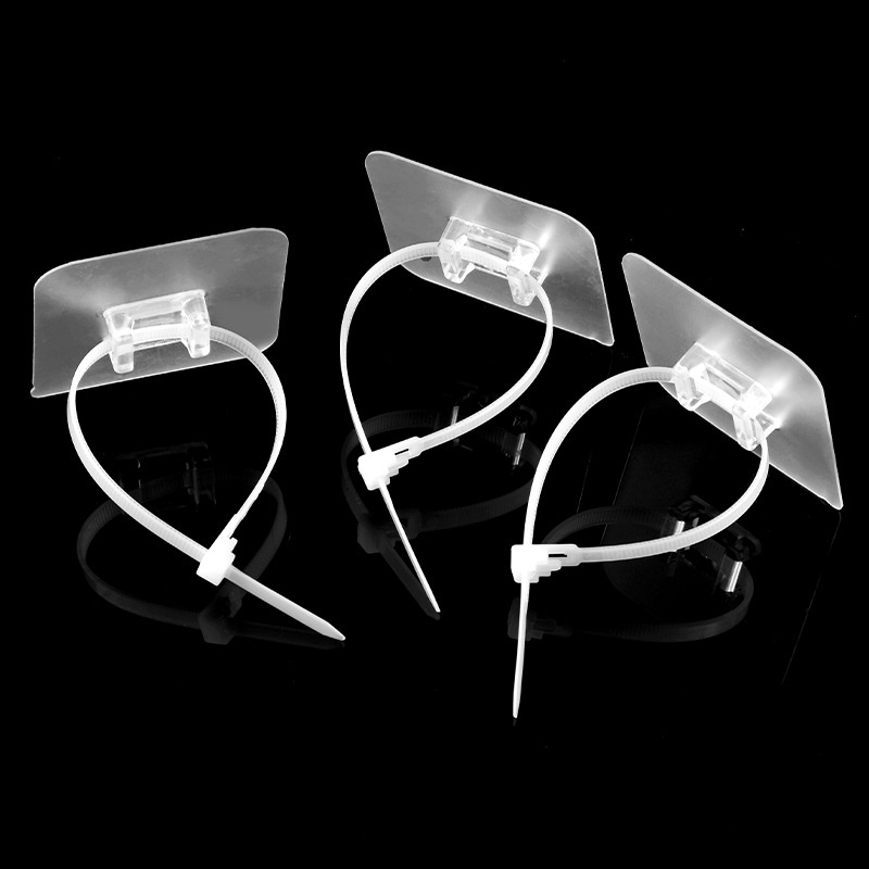 Set 5 Chiếc kẹp dán tường dây rút Điều Chỉnh giữ cố định bàn ghế , kệ ...