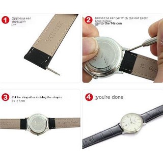 Dây Đeo Bằng Da Thật Có Khóa Hình Bướm Cho Đồng Hồ Casio BEM-501 506 517 1183 20mm 22mm