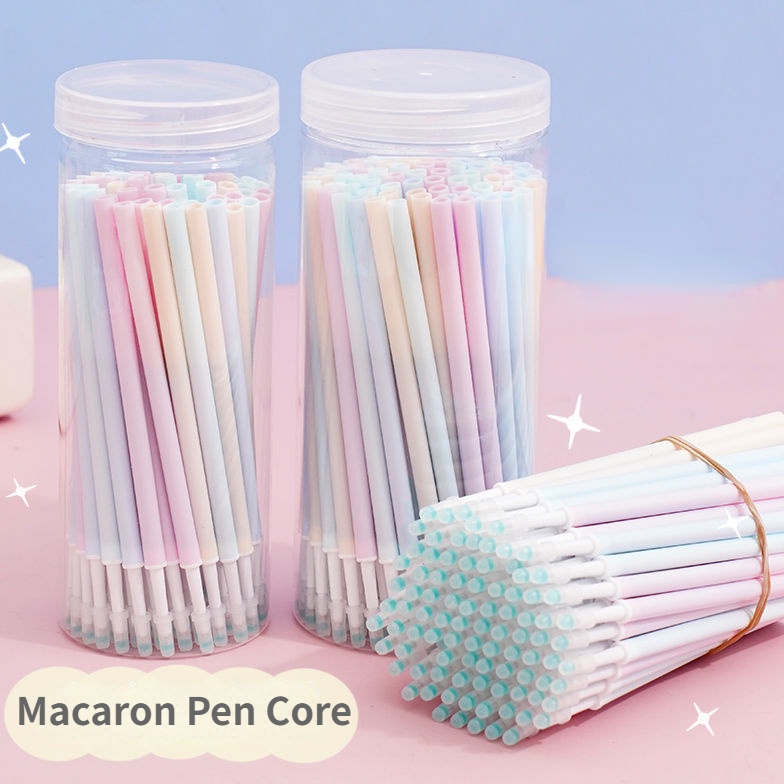 Set 10 / 20 Ruột Bút Mực Gel / Macaron Thay Thế Màu Đen Tiện Dụng Cho Học Sinh / Văn Phòng