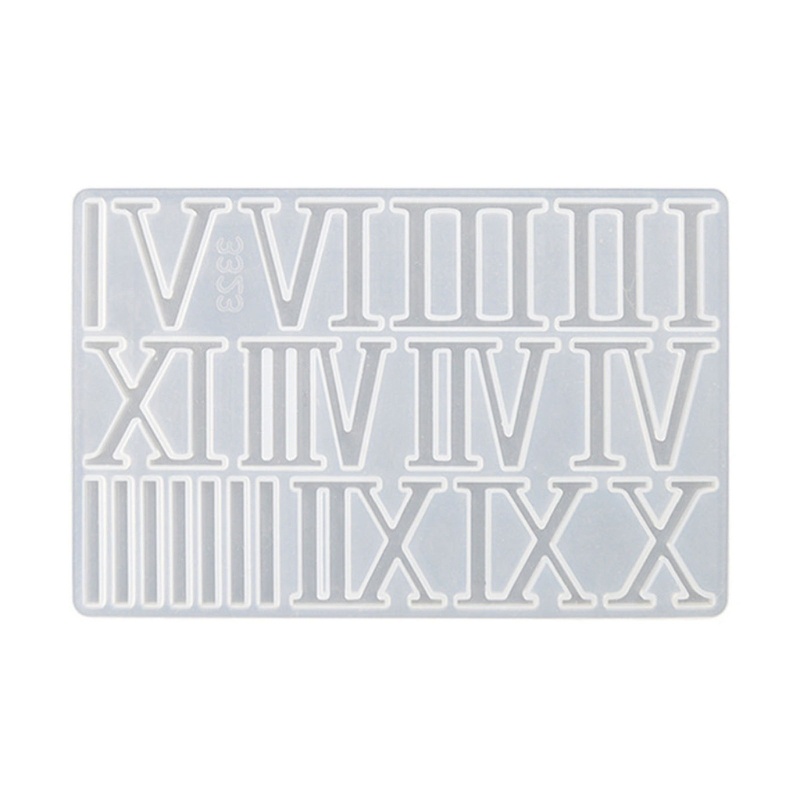 Đồng hồ yoi khuôn nhựa kỹ thuật số ả rập lớn khuôn chữ số la mã silicone khuôn treo tường cho epoxy diy thủ công mỹ nghệ đồ trang sức ma