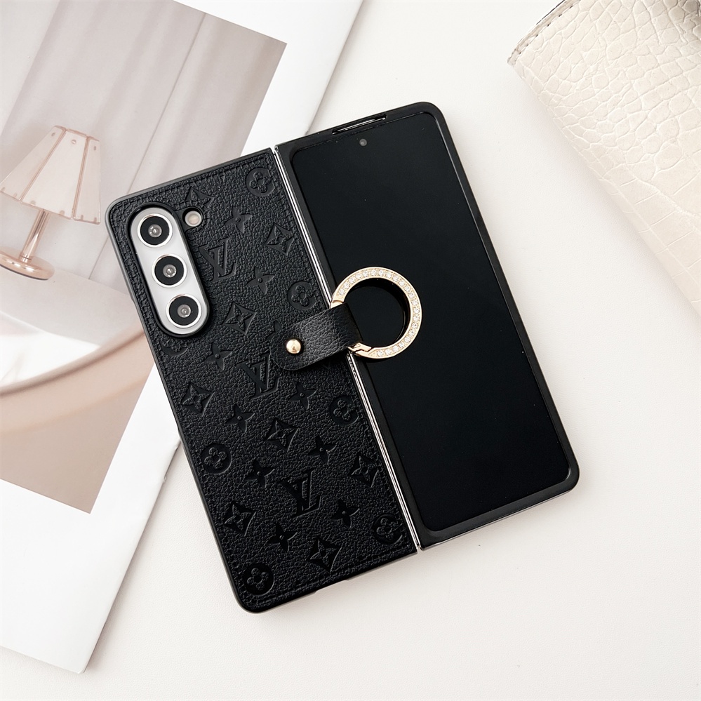 Dành Cho Samsung Galaxy Z Fold 5 4 3 2 Cổ Điển Sang Trọng Thiết Kế V Chống Sốc Ốp lưng Samsung Galaxy Z Fold4 Fold5 5G Có Dây Buộc Vòng Ngón Tay Gấp Ốp lưng