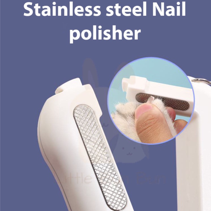 Máy Cắt Móng Cho Chó Mèo Tích Hợp Đèn LED Dưỡng Móng Chống Cắt Trúng Mạch Bấm Móng Pet