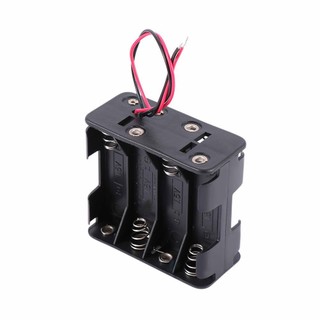 AUGUSTIN Hộp Đựng Pin An Toàn Chất Lượng Cao 12 Volt 12V Có Dây Chì 8 Pin AA Hộp Bảo Quản Pin Khe Cắm Kẹp Pin