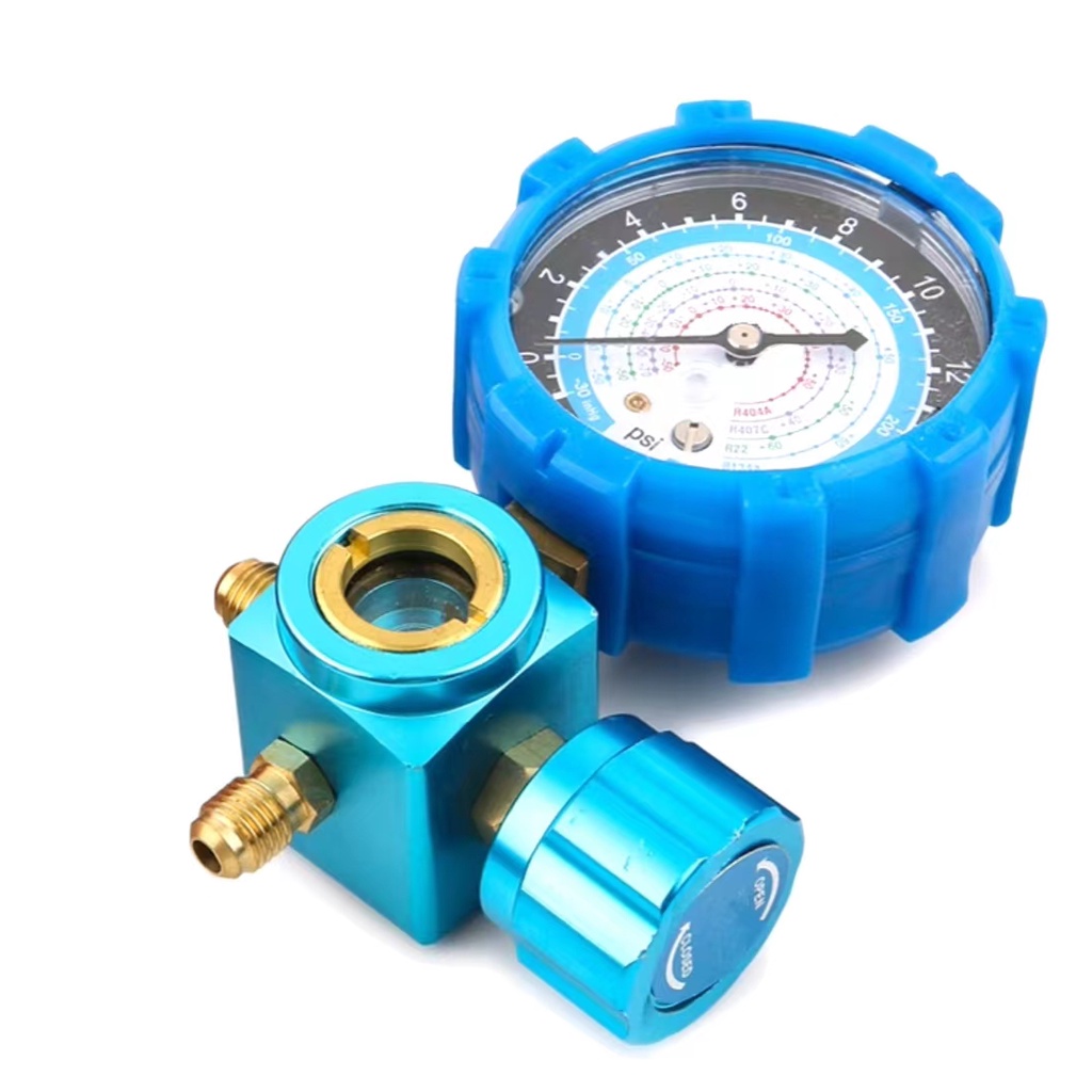 A/C refrigerant contains 1 manifold gauge Pressure Gauge Manifold Gauge
