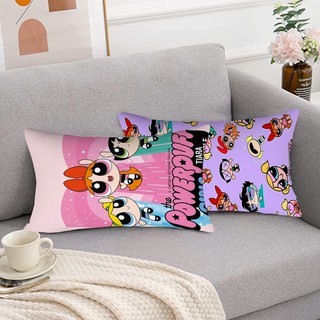 Vỏ gối trang trí Polyester Powerpuff Girls Blossom & Bubbles & Buttercup in một mặt, hình chữ nhật, dùng cho sofa, không kèm lõi