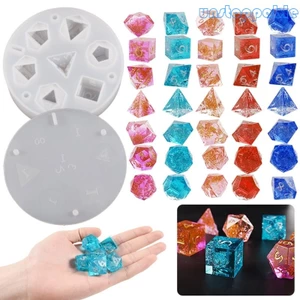 Un * dices art craft khuôn tinh thể epoxy resin khuôn dices trò chơi kỹ thuật số khuôn silicone