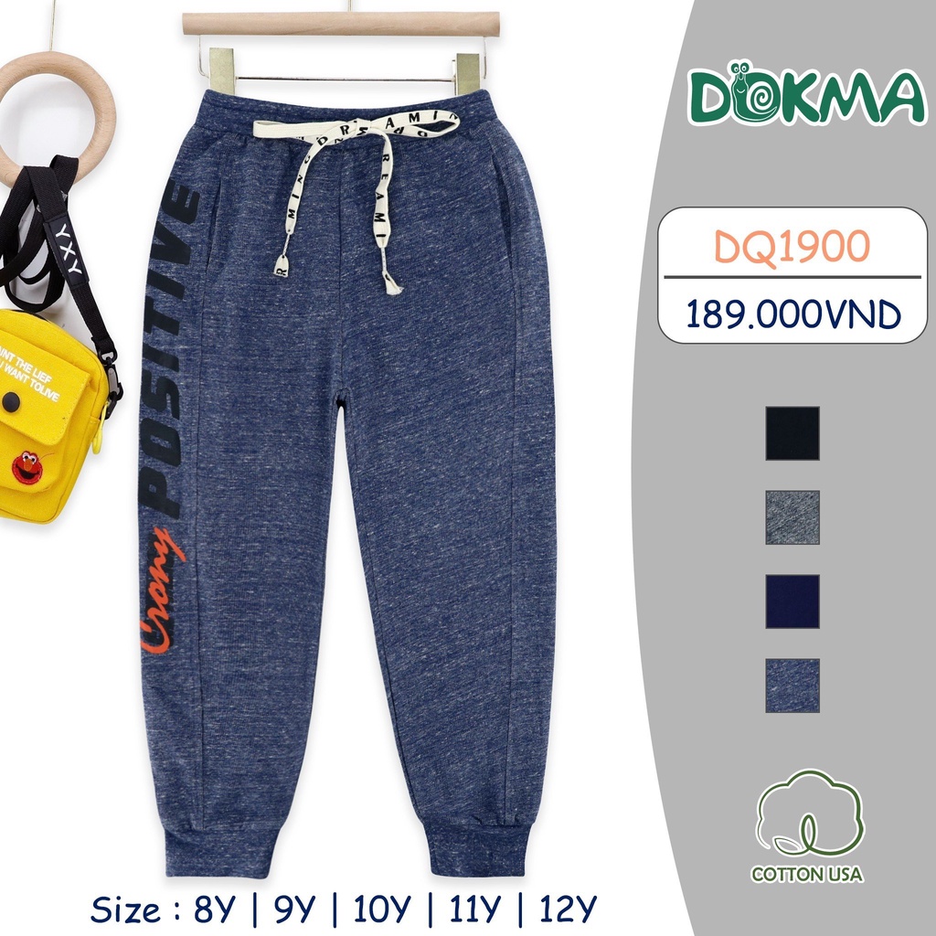 (22-40kg) Quần Dài Bé Bo Gấu Khoẻ Khoắn Dokma Mã DQ1900