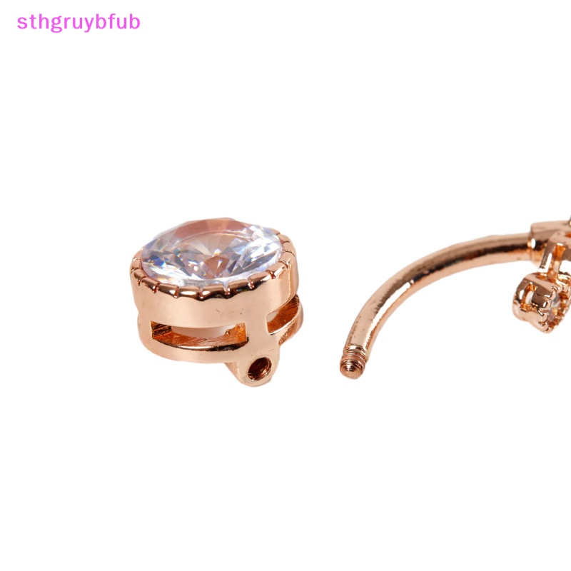 Khuyên Rốn Chất Liệu Thép Không Gỉ 316L Đính Đá Cá Tính