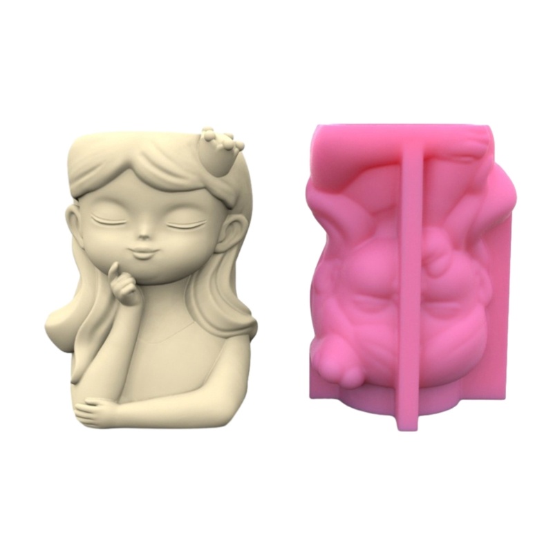 Khuôn Silicon và Nhựa Tạo Hình Cô Gái Cute cho DIY