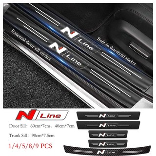 Miếng Dán Cửa Xe Hơi Bằng Sợi Carbon Chống Trầy Cho Hyundai i10 stargazer Kona Getz Accent Elantra Tucson I30 Santafe Creta ix35 I20 I40 H1