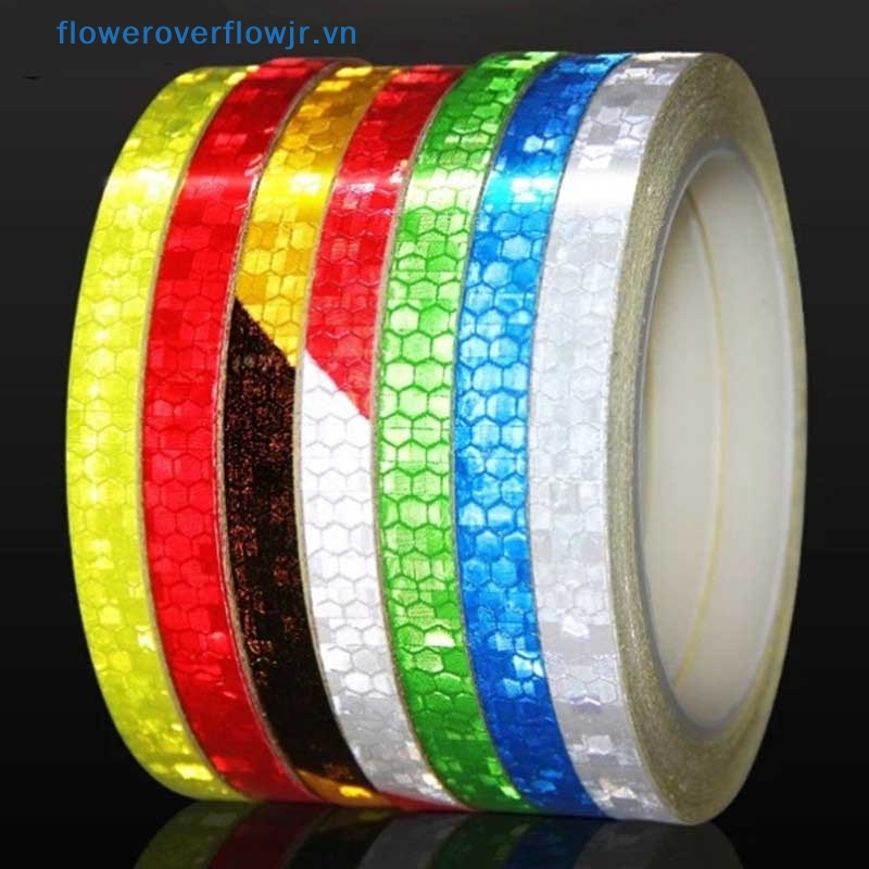 FJR 1cm * 8m Xe Đạp Dán Băng Phản Quang Huỳnh Quang Xe Đạp Dải Đi Xe Đạp HOT