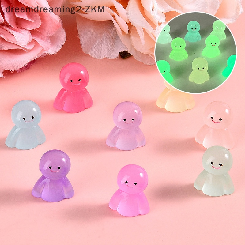 [Dreaming] Set 10 Búp Bê Resin Dạ Quang Phát Sáng Trong Bóng Tối Trang Trí Vườn DIY [zkm]