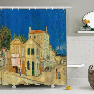 Van Gogh Tranh Sơn Dầu Polyester Chống Thấm Nước Màn Tắm Phòng Tắm Trang Trí Màn Tắm Vải Trang Trí Phòng Tắm Bộ Có Móc