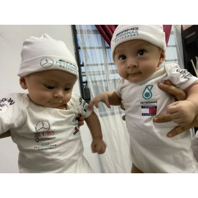 Phiên bản giới hạn: P3TR0N4S AMG Mercedes F1 Racing Team in họa tiết tay ngắn dễ thương cho bé trai bé gái WMDE