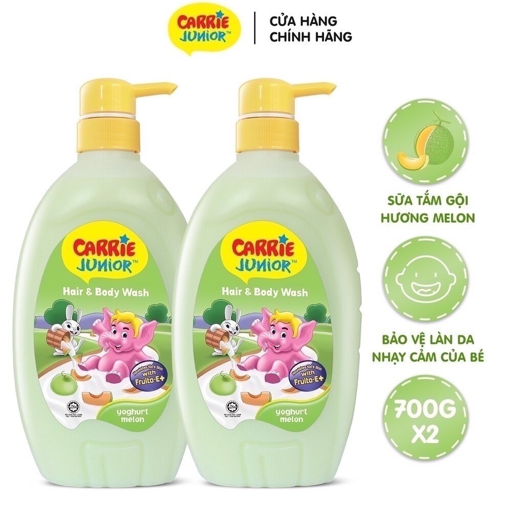 [MUA 2 TẶNG 1] Combo 2 Chai Sữa Tắm Carrie Junior Yoghurt Hương Melon ...