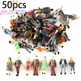 【COLORFUL】Model People Figures 1:50 Scale Landscape Color Pose Placement Display Plastic