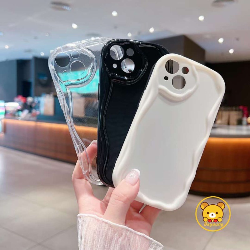Vỏ sóng kem dễ thương cho realme 10 5g 10 pro plus 5g 9i 5g 9 pro 5g v25 q5 5g gt3 gt neo5 gt2 neo 3t neo2 q5 pro vỏ cặp điện thoại tpu ốp lưng trong suốt bảo vệ