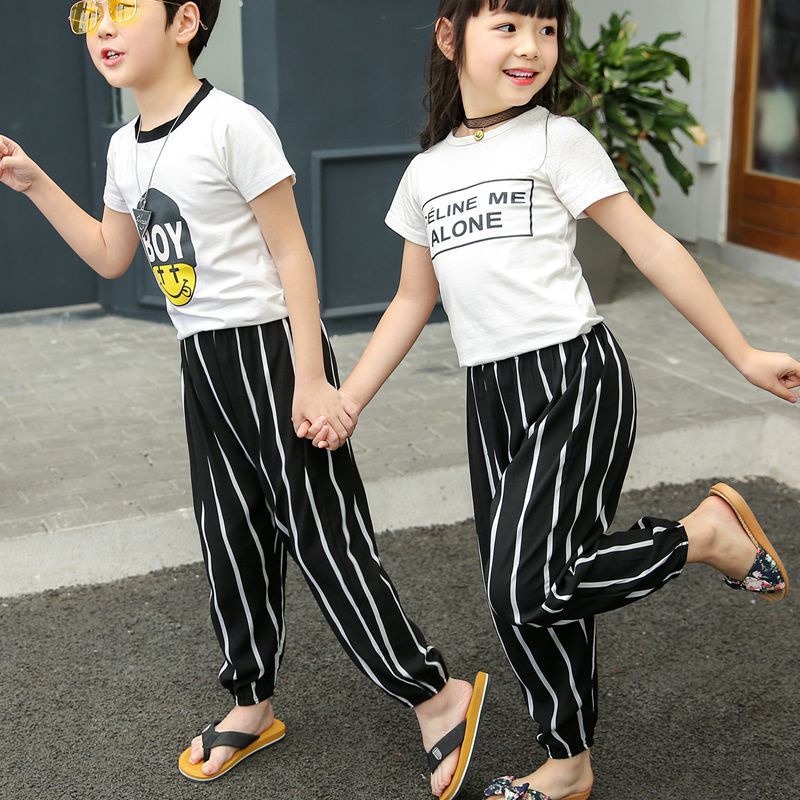 Quần Chống Muỗi Trẻ Em Quần Trẻ Em Rời Mùa Hè Quần Mỏng Thường Ngày Nữ Cotton Lụa Đến Mắt Cá Chân Bloomers 90-150CM