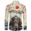 Áo Sơ Mi Dài Tay Oversize Họa Tiết Xăm Rồng 3D Phong Cách Hawaii Vintage Sang Trọng Dành Cho Nam 2023