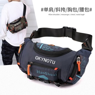 GKYNOTU Đa Năng Thể Thao Ngoài Trời Nam Một Vai Túi Đeo Ngang Chống Thấm Nước Ngực Túi Đi Leo Núi Dung Tích Lớn Túi Thắt Lưng