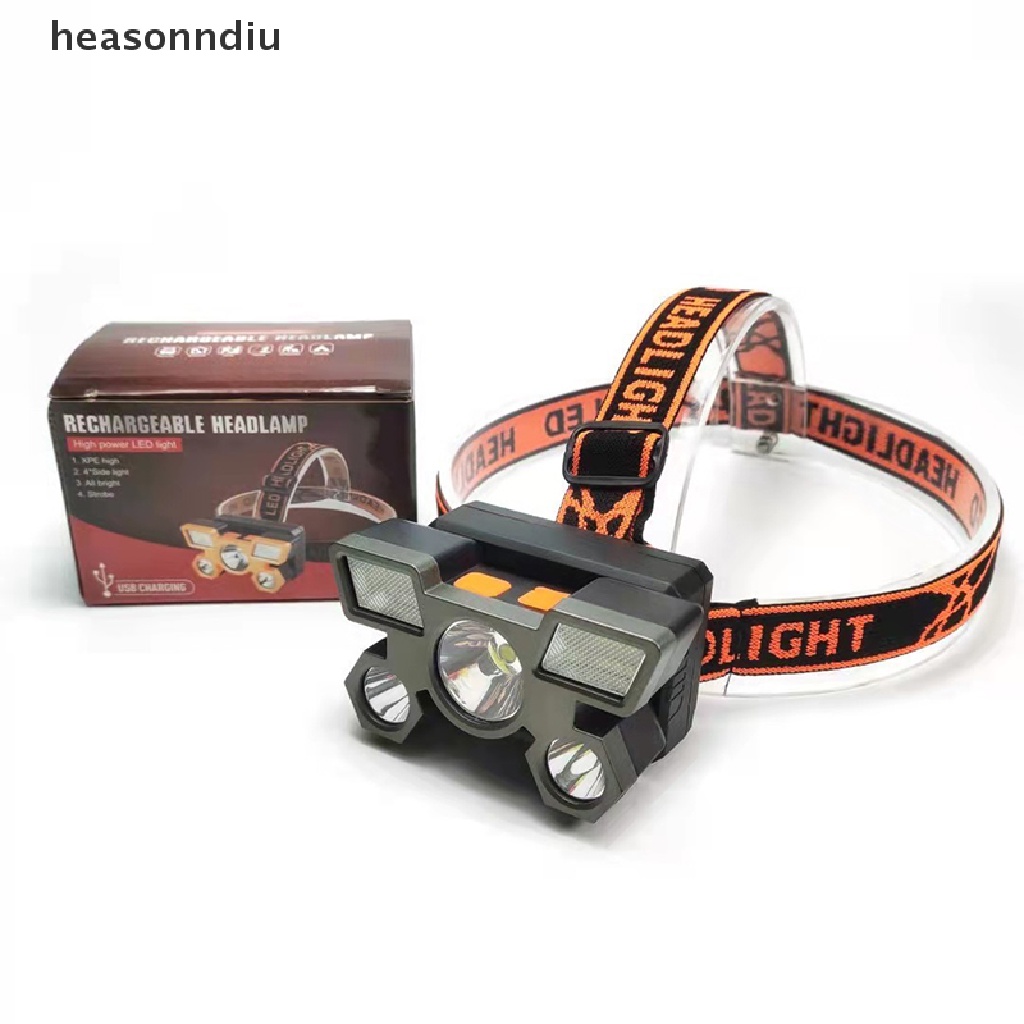 Heasonndu Mạnh Mẽ Sạc Đèn Pin Cho Câu Cá Đèn Pha Led Cắm Trại Đèn Pha Hưng Đèn Pin Đi Bộ Đường Dài Đèn Lồng Trước VN