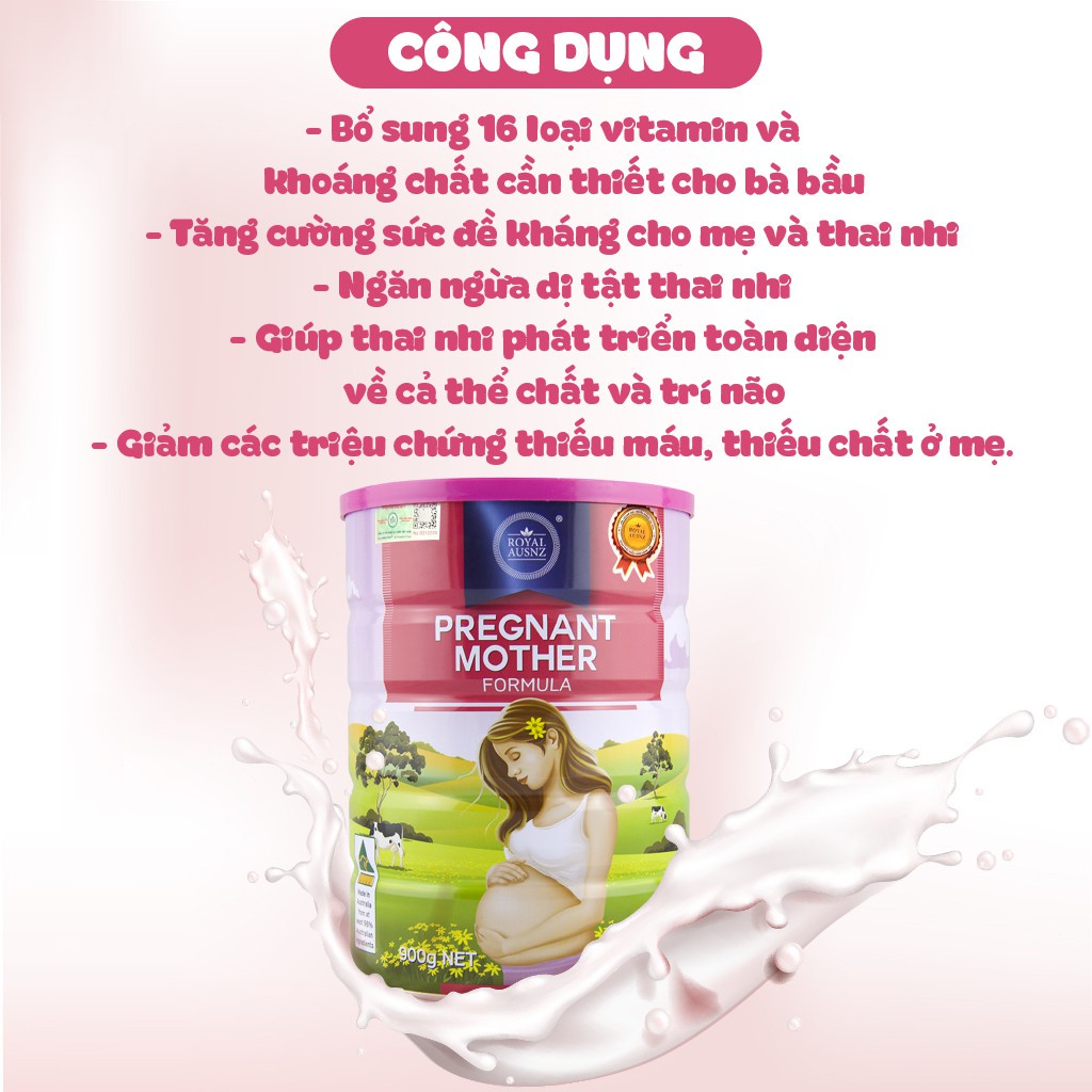 Mô tả Sữa Bột Hoàng Gia Pregnant Mother Formula Dành Cho Phụ Nữ Mang Thai Royal AUSNZ 900g - 1